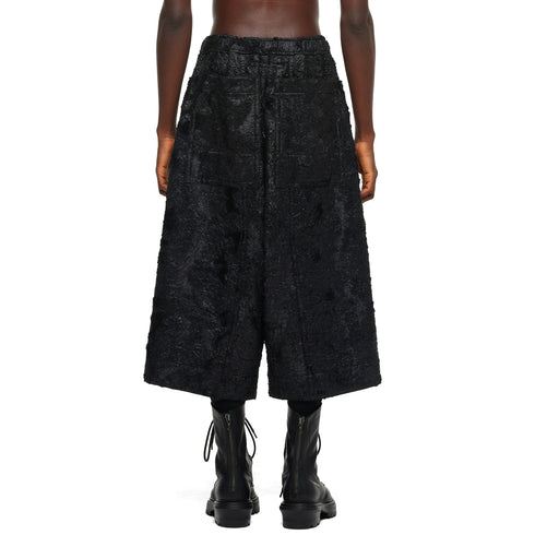 JULIUS 957PAM4 Black / Cropped Baggy Pants