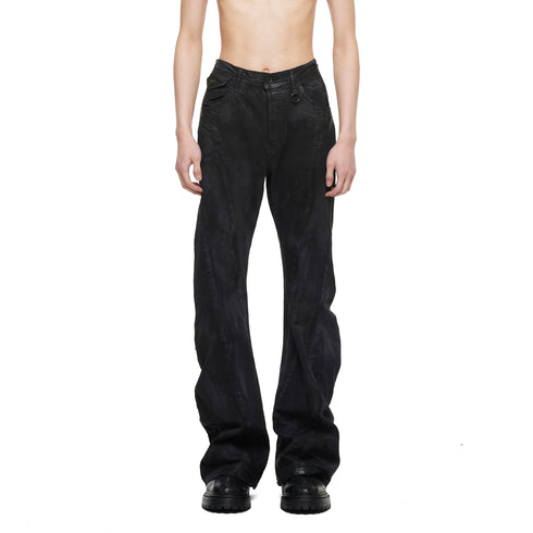 JULIUS 077PAM5 Charcoal / Bending Tuba Pants