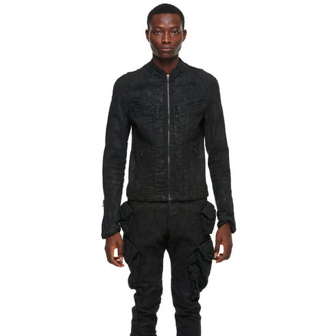 JULIUS 957BLM7 Black / Seamed Riders Jacket