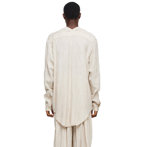 JULIUS 957SHM4 Sand / Slit Neck Shirt