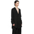 JULIUS 957SHM4 Black / Slit Neck Shirt