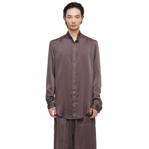 JULIUS 957SHM5 Ash Purple / Stand Collar Shirt
