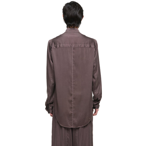JULIUS 957SHM5 Ash Purple / Stand Collar Shirt