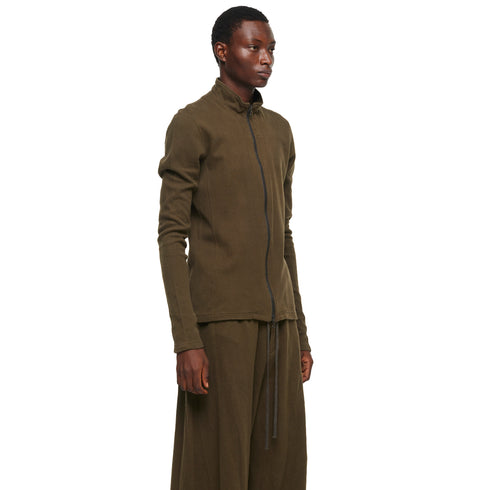 JULIUS 957CUM1 Army Green / Seamed Skinny Top