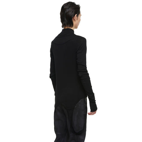 JULIUS 957CUM8 Black / Droid High Neck Top
