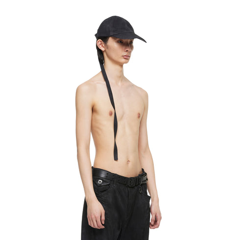 JULIUS 077ACU46 Charcoal / Long Belt Cap
