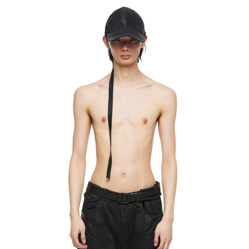 077ACU45 Black / Long Belt Cap