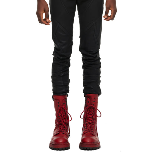 JULIUS 957FWM2 Red / Side Zip Race Up Boots