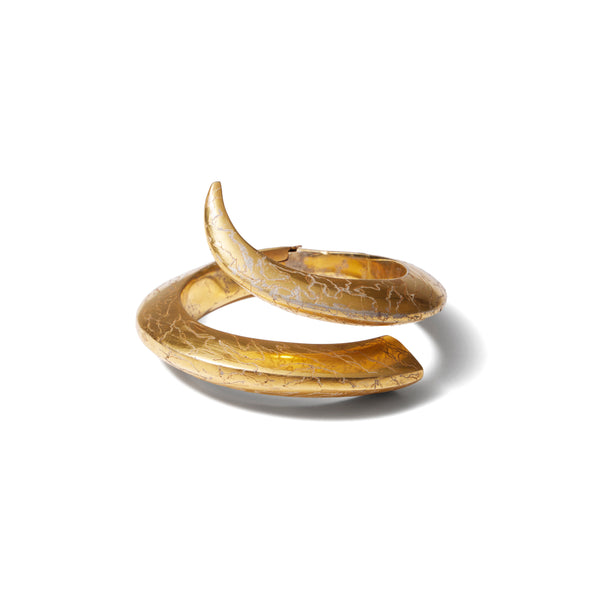 JULIUS 077ACU42-S CRACKED GOLD / Horn Bracelet "Silver 925"