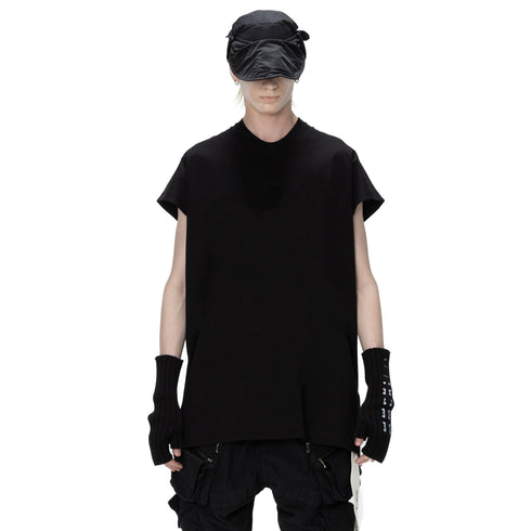 JULIUS 907CPM3-M Black / Europa Graphic Sleeveless T-Shirt