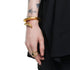 JULIUS 077ACU42-S CRACKED GOLD / Horn Bracelet "Silver 925"