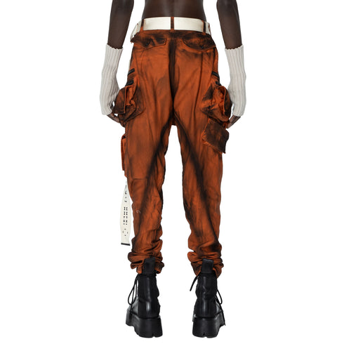 JULIUS 907PAM4-C Orange / Waxed Tactical Cargo Pants