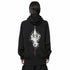 JULIUS 947CUM2-P Black / W Neck Printed Hoodie