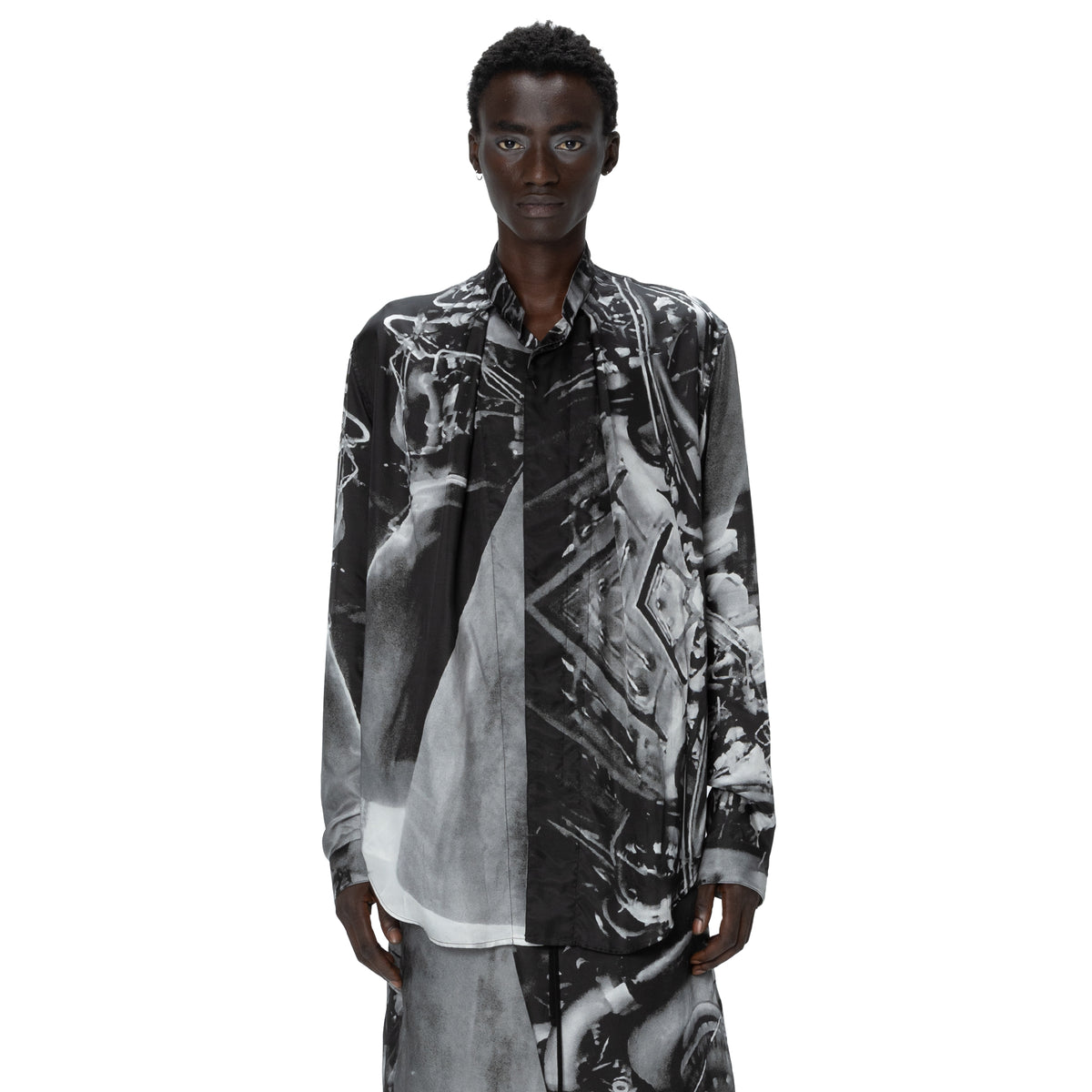 【Julius25 PRE F/W】 Glide Tucked Shirt Glide Tucked Shirt Black 907SHM1 – JULIUS OFFICIAL STORE