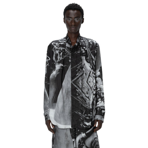 JULIUS 907SHM4-P Black / Glide Tucked Shirt - Residual Form