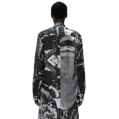 JULIUS 907SHM4-P Black / Glide Tucked Shirt - Residual Form