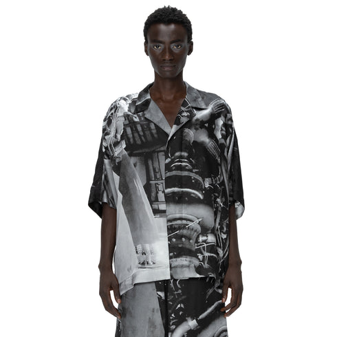 JULIUS 907SHM3-P Black / Glide Overshirt - Residual Form