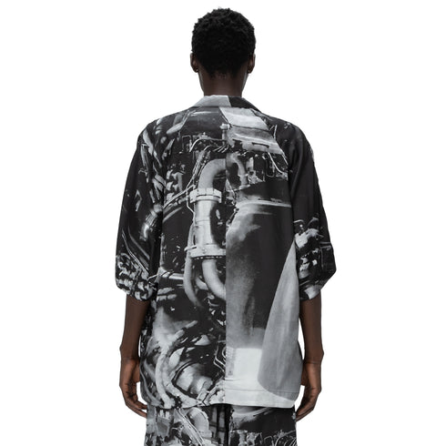 JULIUS 907SHM3-P Black / Glide Overshirt - Residual Form