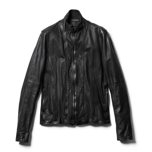 JULIUS 778BLM4-BLACK / Single Leather Riders Jacket