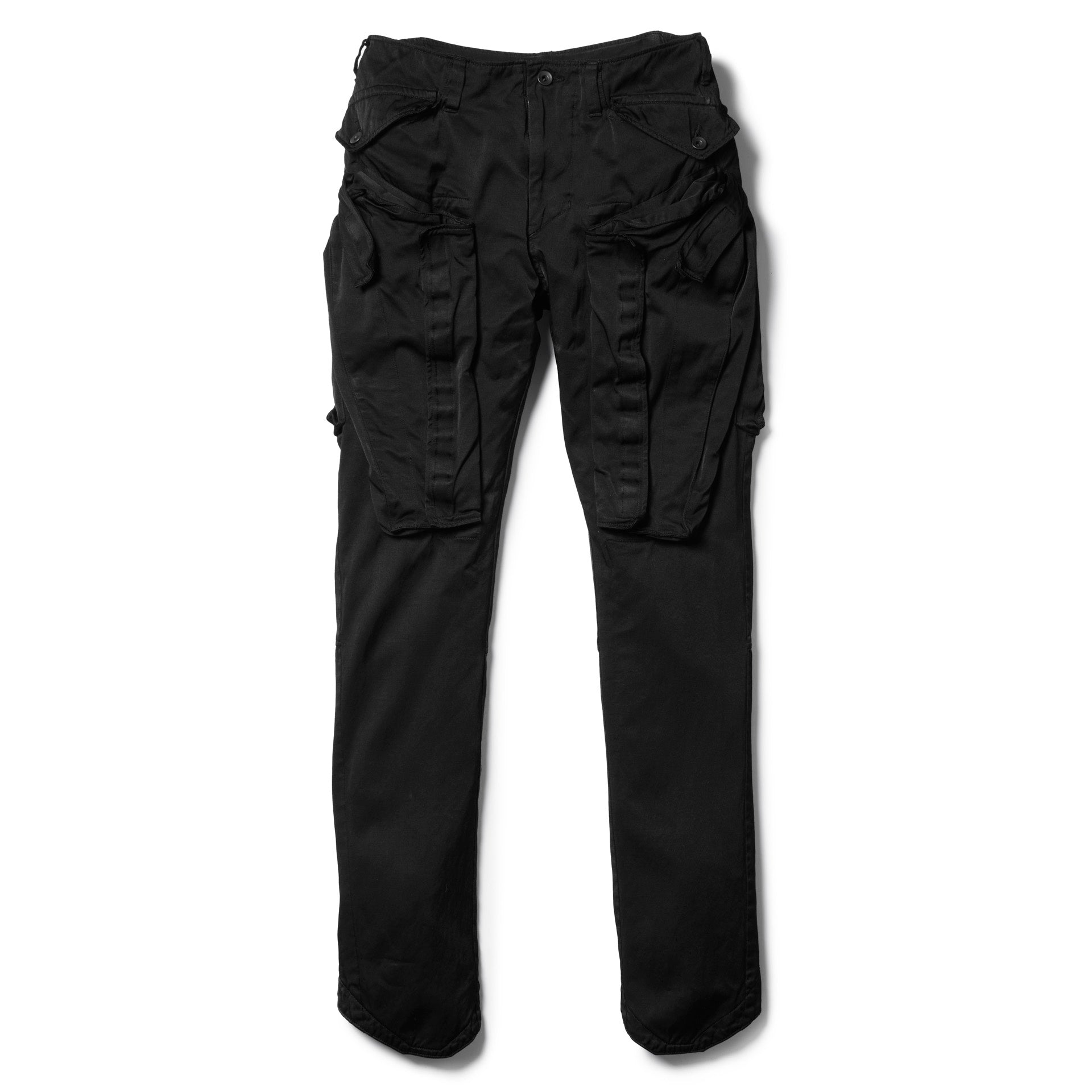 Skinny Gas Mask Cargo Pants - Black - JULIUS OFFICIAL STORE