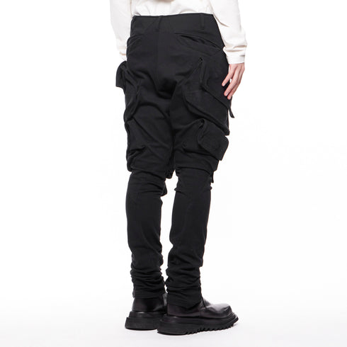 JULIUS 838PAM1 Black / Gasmask Cargo Sweat Pants