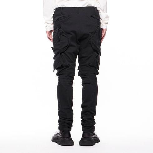 JULIUS 838PAM1 Black / Gasmask Cargo Sweat Pants