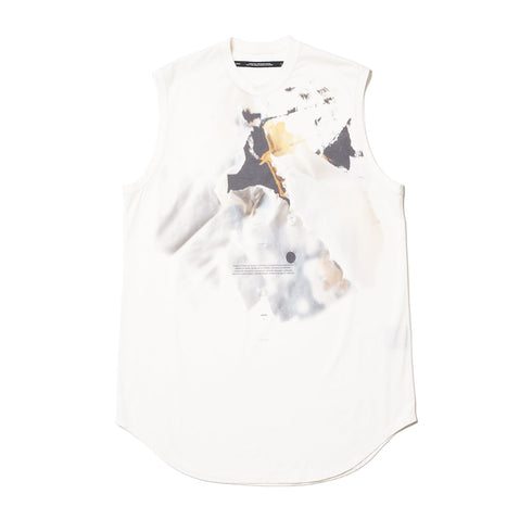 JULIUS 868CPM2 Off White / Stan Graphic Sleeve Less Tops