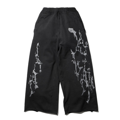 JULIUS 877PAM21 Black / Rift Graphic Wide Pants
