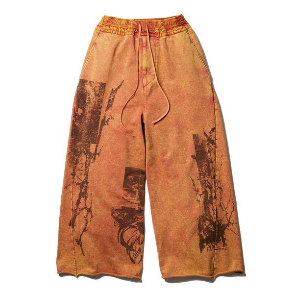 JULIUS 877PAM21 Solar / Rift Graphic Wide Pants