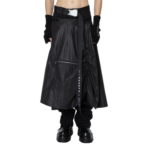 JULIUS 907SKU1 Black / Vessel Deform Skirt