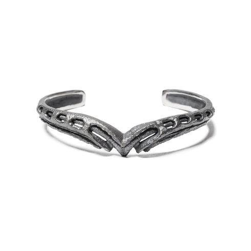 JULIUS 077ACU13 Silver / Dualflow Anima Bangle Ver.2