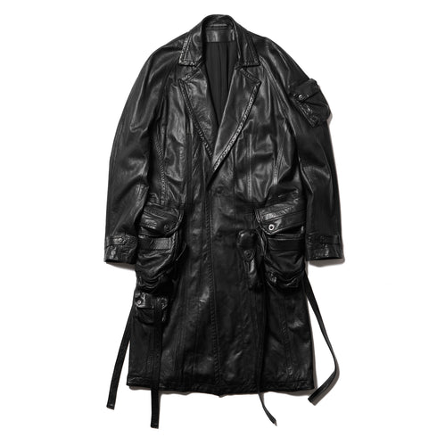 JULIUS 917COM1 Black / Gas Mask Coat