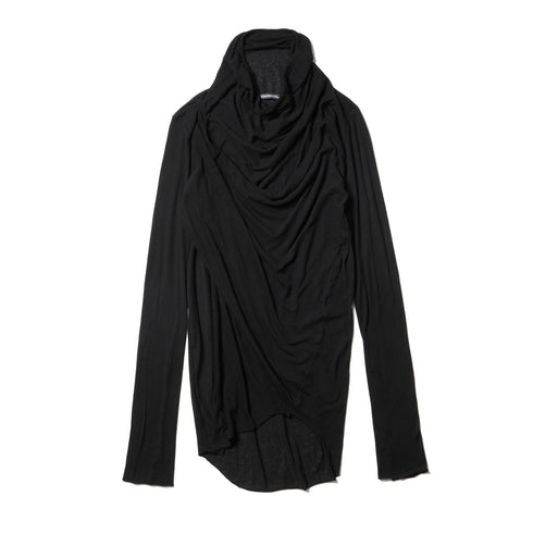 JULIUS 917CUM5 Black / Cowl Neck Drape Top