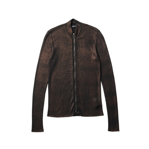 JULIUS 917KNM1-C Dark Brown / Skinny Knit Top