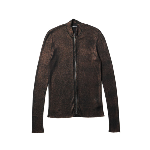 JULIUS 917KNM1-C Dark Brown / Skinny Knit Top