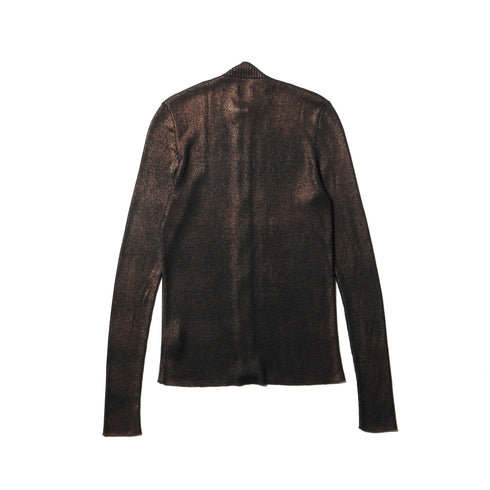 JULIUS 917KNM1-C Dark Brown / Skinny Knit Top