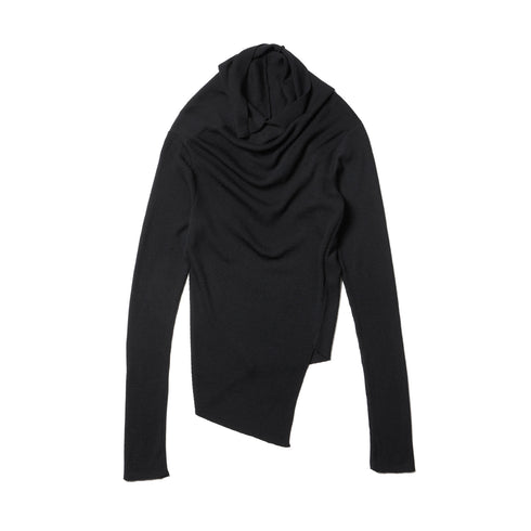JULIUS 917KNM2 Black / Cowl Neck Knit Top