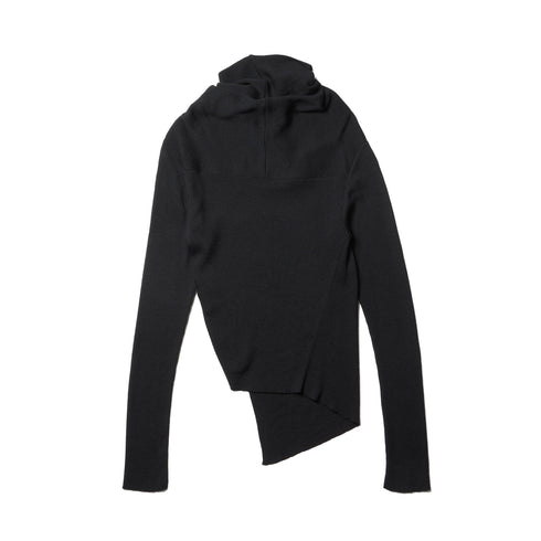 JULIUS 917KNM2 Black / Cowl Neck Knit Top