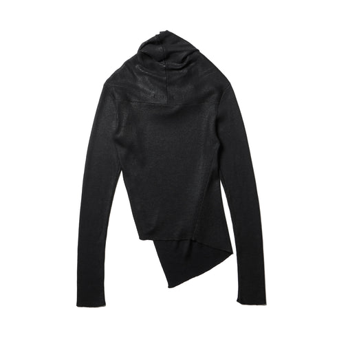 JULIUS 917KNM2-C Black / Cowl Neck Knit Top