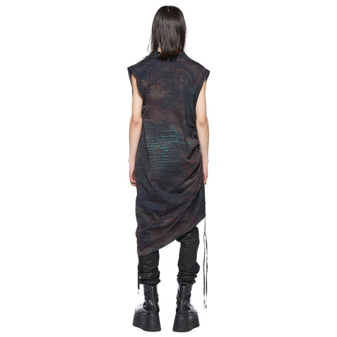 JULIUS 917KNM4 Noise / Digital Noise Shirring Top