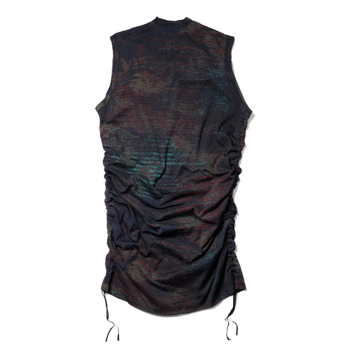 JULIUS 917KNM4 Noise / Digital Noise Shirring Top