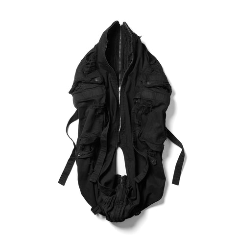 JULIUS 917SKU1 Black / Gas Mask Raver Skirt