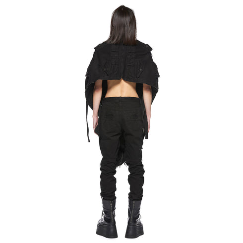 JULIUS 917SKU1 Black / Gas Mask Raver Skirt
