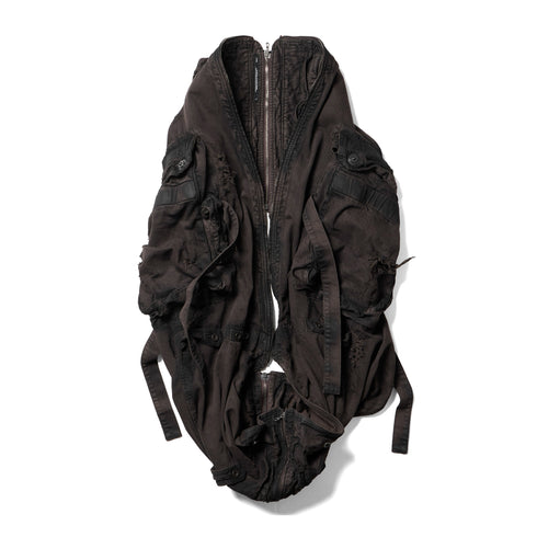 JULIUS 917SKU1-BW Dark Brown / Gas Mask Raver Skirt