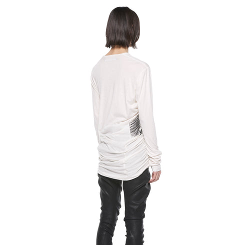 JULIUS 927CPM2 Off White / Numinous Print Cueved Top
