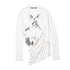 JULIUS 927CPM2 Off White / Numinous Print Cueved Top