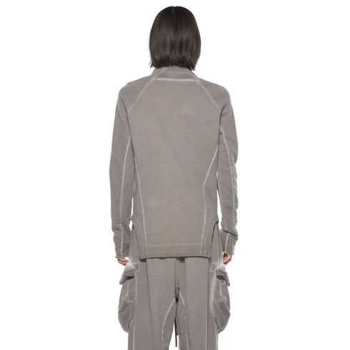 JULIUS 927CUM2 Cement / Arched Hem High Neck Top