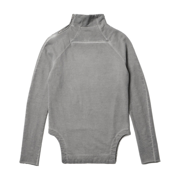 JULIUS 927CUM2 Cement / Arched Hem High Neck Top