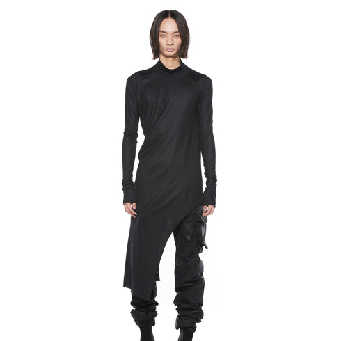 JULIUS 927CUM4 Black / Arched Long Hem High Neck Top