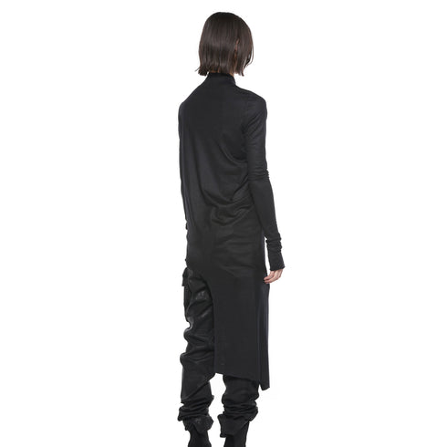JULIUS 927CUM4 Black / Arched Long Hem High Neck Top